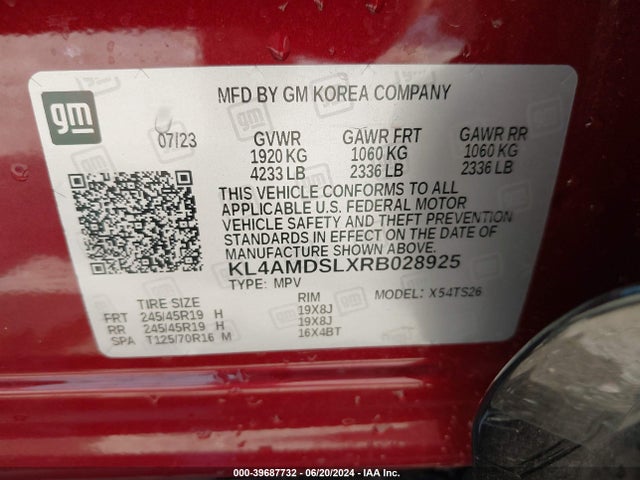 KL4AMDSLXRB028925 Buick Encore Gx Sport Touring Fwd