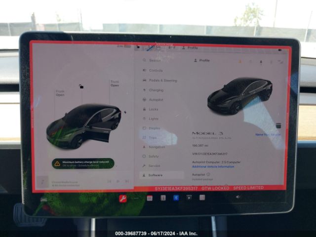 5YJ3E1EA3KF395317 Tesla Model 3 Long Range/mid Range/standard Range/standard Range Plus