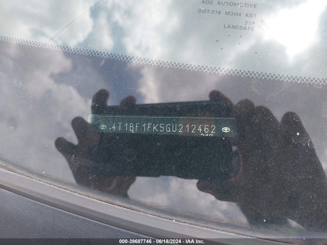 Toyota CAMRY SE 2016 4T1BF1FK5GU212462 Image 9