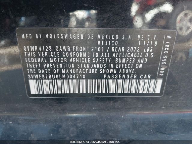 3VWEB7BU6LM004710 Volkswagen Jetta 1.4t Sel