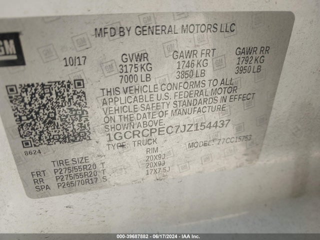 Chevrolet Silverado 1500 Custom 2018 1GCRCPEC7JZ154437 Image 9