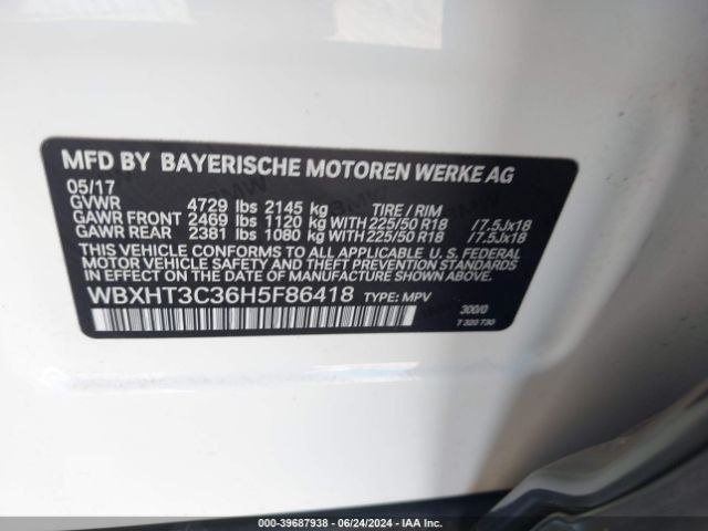 WBXHT3C36H5F86418 BMW X1 Xdrive28i