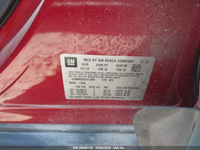 KL4MMBS28LB113990 Buick Encore Gx Fwd Preferred