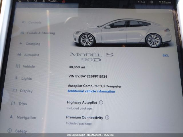 5YJSA1E26FF118134 Tesla Model S 70d/85d/p85d