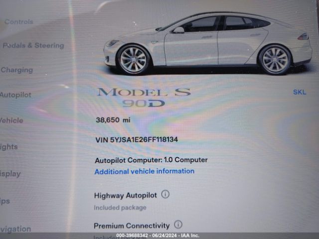 5YJSA1E26FF118134 Tesla Model S 70d/85d/p85d