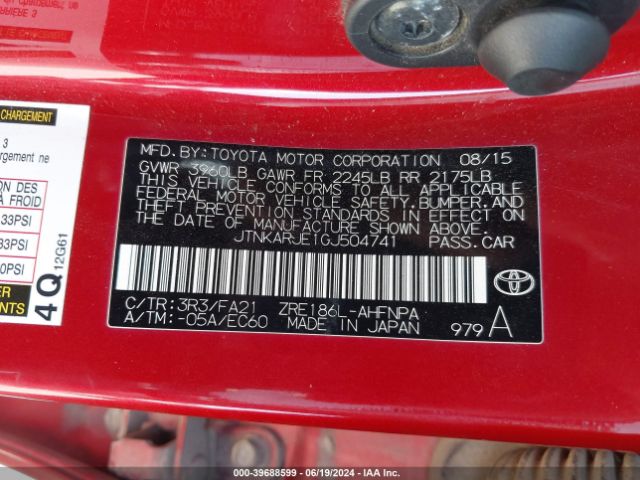 JTNKARJE1GJ504741 Scion IM