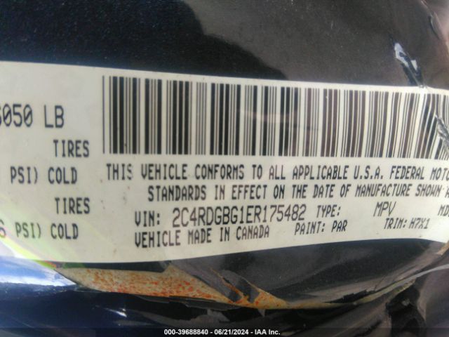 2C4RDGBG1ER175482 Dodge Grand Caravan Se
