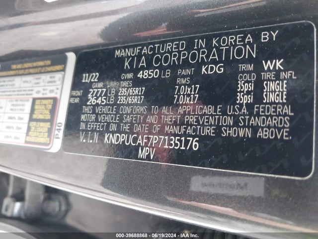 KIA Sportage Lx 2023 KNDPUCAF7P7135176 Image 9