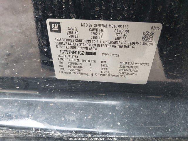 GMC Sierra 1500 Slt 2016 1GTV2NEC1GZ100050 Image 9