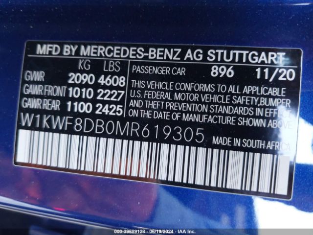W1KWF8DB0MR619305 Mercedes-Benz C 300 Sedan