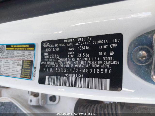 5XXG14J22MG018586 KIA K5 LXS