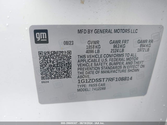 Chevrolet MALIBU LT 2024 1G1ZD5ST7RF108814 Image 9