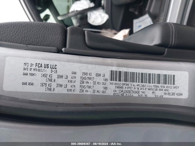 1C4RJEAG5KC543438 Jeep Grand Cherokee Laredo 4x2