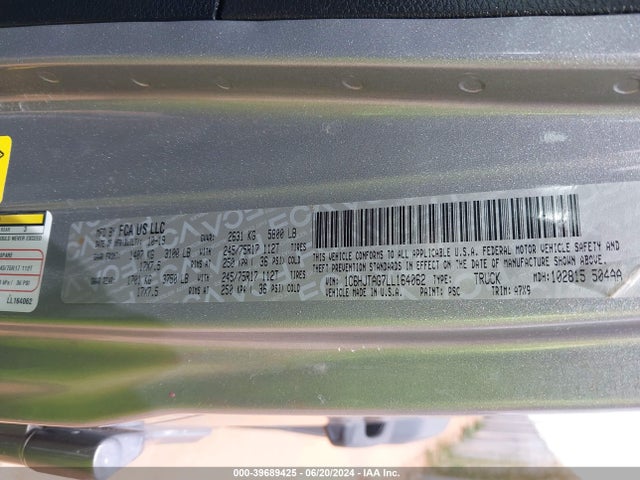1C6HJTAG7LL164062 Jeep Gladiator Sport S 4x4