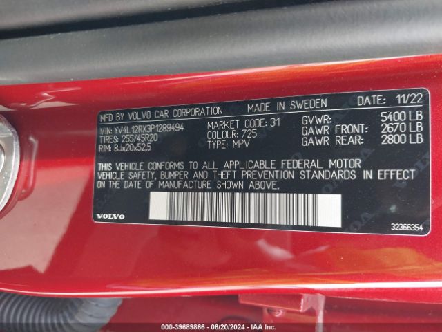 YV4L12RX3P1289494 Volvo Xc60 B5 Ultimate Dark Theme