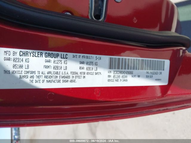 2C3CCABGXEH296866 Chrysler 300 S