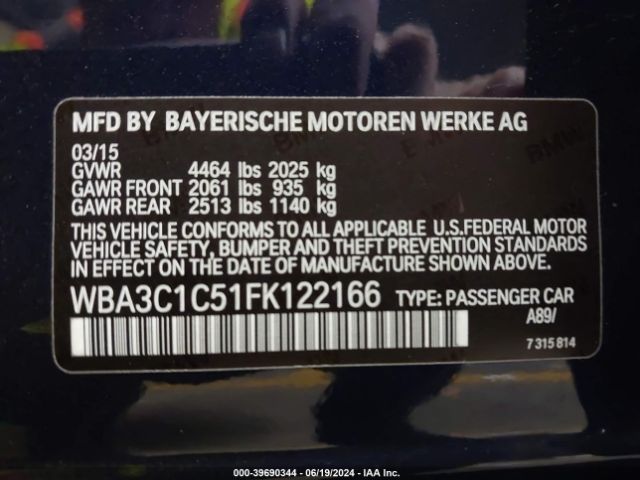 WBA3C1C51FK122166 BMW 328I