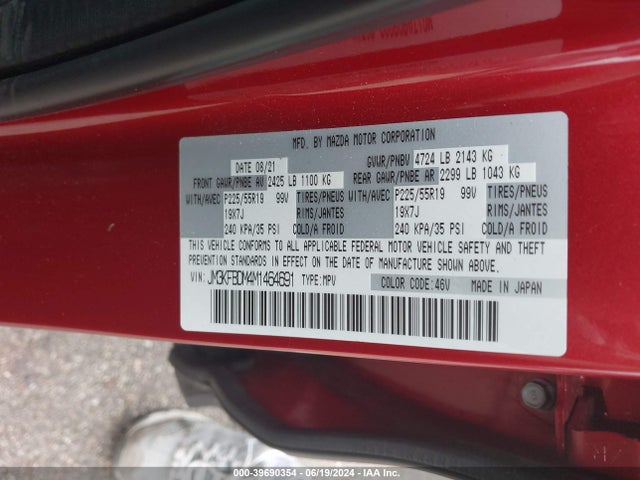 Mazda Cx-5 Grand Touring 2021 JM3KFBDM4M1464691 Image 9