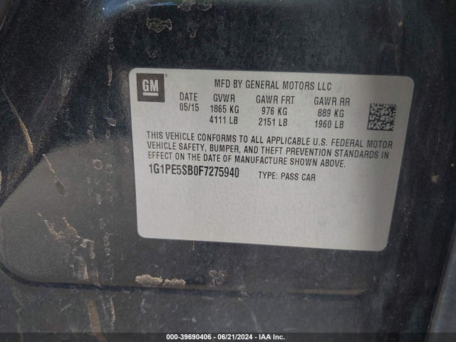Chevrolet Cruze 2lt Auto 2015 1G1PE5SB0F7275940 Image 9