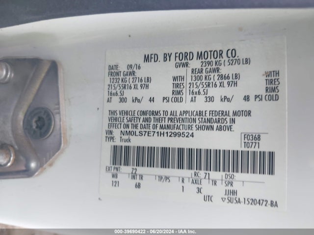 Ford Transit Connect Xl 2017 NM0LS7E71H1299524 Image 9