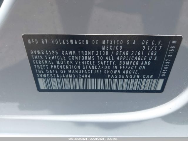 3VWDB7AJ4HM312484 Volkswagen Jetta 1.4t Se