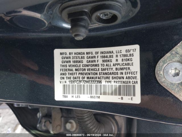 19XFC2F72HE222396 Honda CIVIC EX