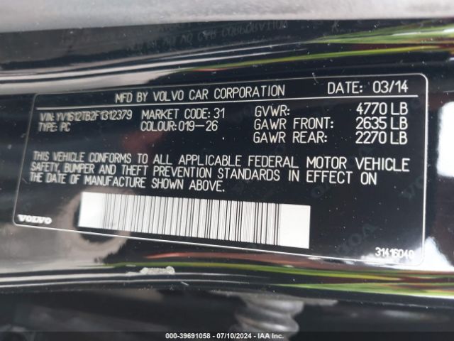 YV1612TB2F1312379 Volvo S60 T5 Premier