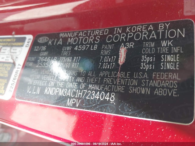 KIA Sportage Lx 2017 KNDPM3AC1H7234048 Image 9