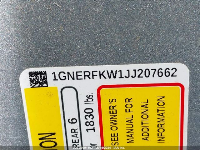 1GNERFKW1JJ207662 Chevrolet Traverse Ls