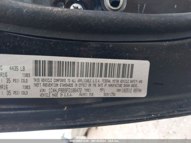 1C4NJPBB9FD186472 Jeep Patriot Sport