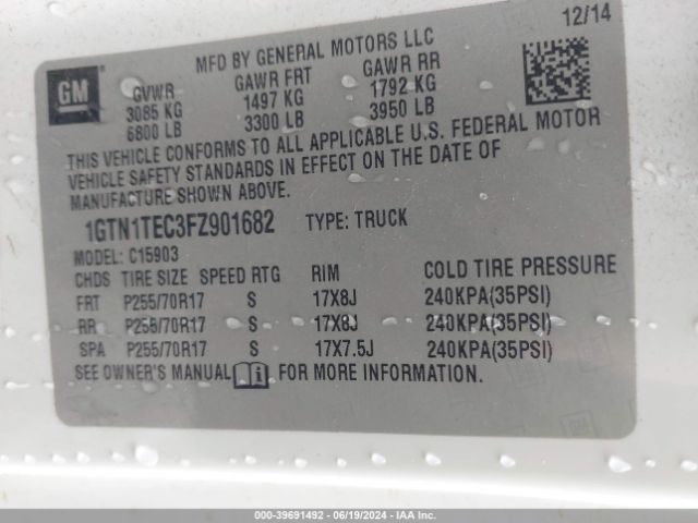 1GTN1TEC3FZ901682 GMC SIERRA 1500