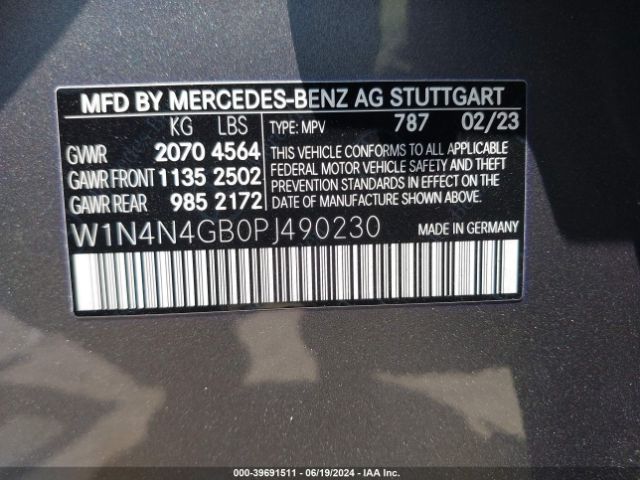 W1N4N4GB0PJ490230 Mercedes-Benz GLA 250