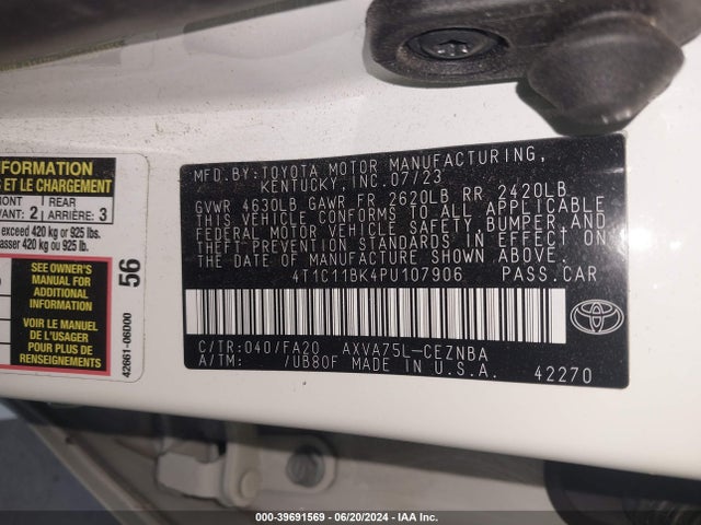 Toyota CAMRY LE 2023 4T1C11BK4PU107906 Image 9