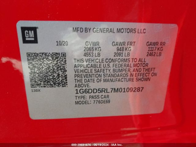 1G6DD5RL7M0109287 Cadillac Ct4 V-series