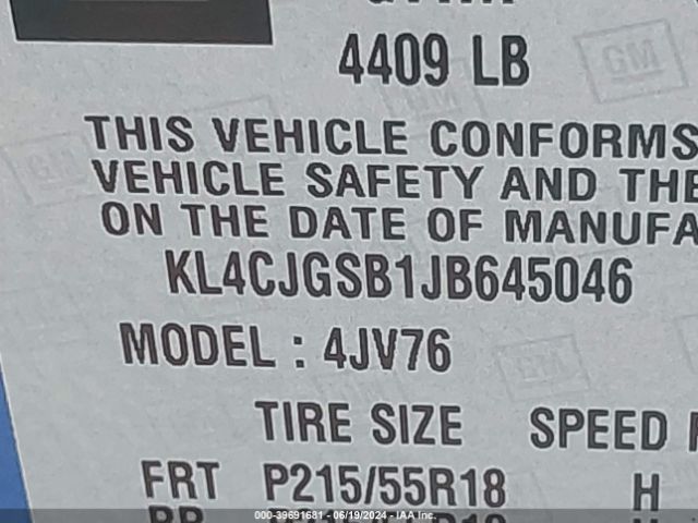 KL4CJGSB1JB645046 Buick Encore Essence