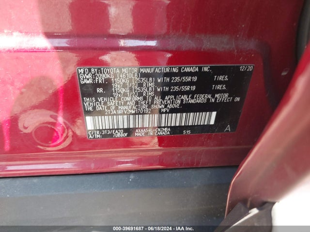 Toyota Rav4 Xle Premium 2021 2T3A1RFV2MW170192 Image 9