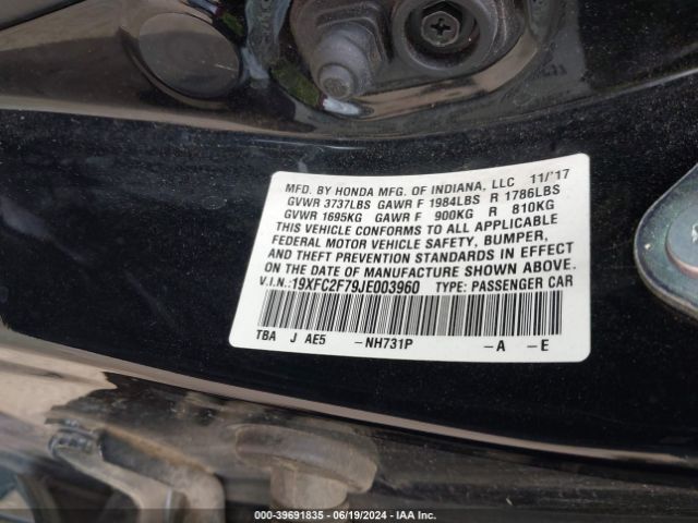 19XFC2F79JE003960 Honda CIVIC EX