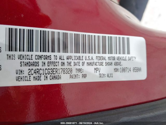 2C4RC1CG3ER178320 Chrysler Town & Country Touring-l