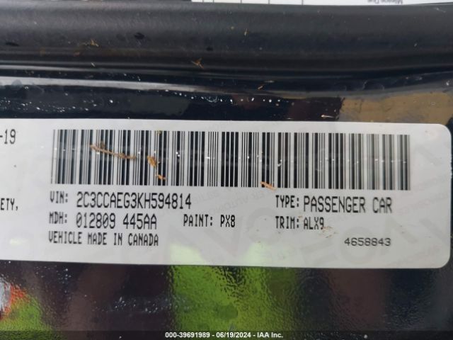 2C3CCAEG3KH594814 Chrysler 300 Limited