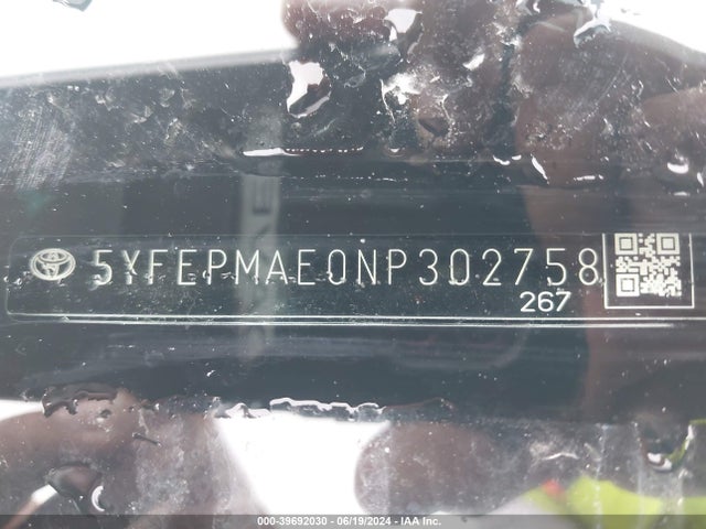 Toyota COROLLA LE 2022 5YFEPMAE0NP302758 Image 9
