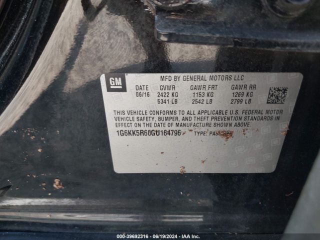 1G6KK5R60GU164796 Cadillac Ct6 Platinum