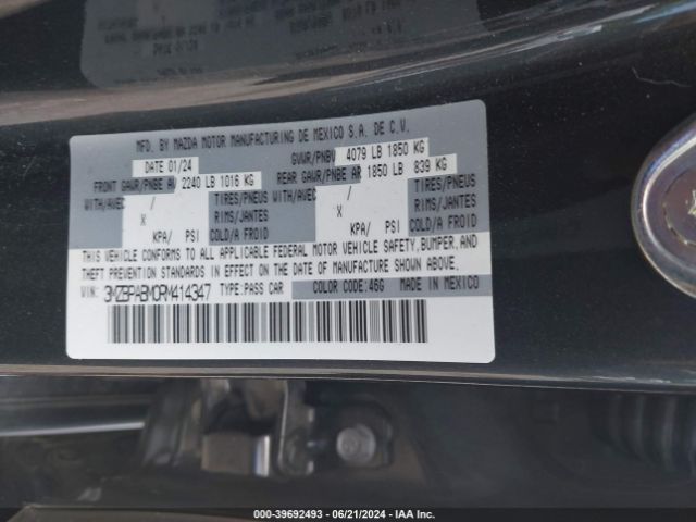 3MZBPABM0RM414347 Mazda Mazda3 2.5 S Select Sport