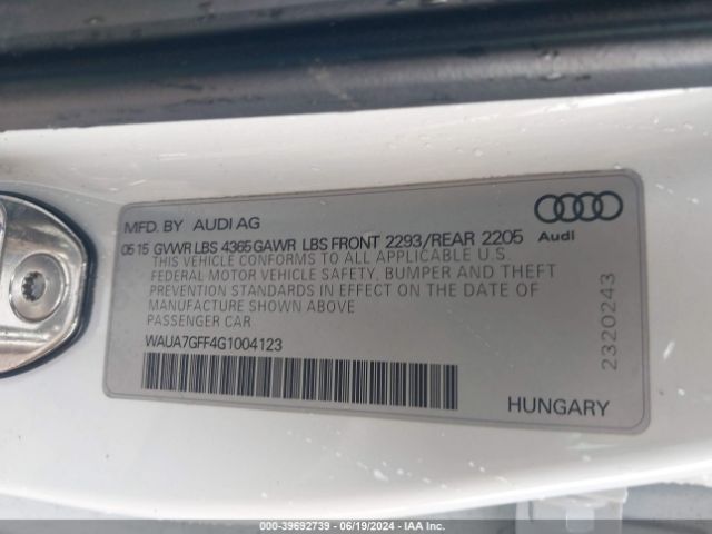 WAUA7GFF4G1004123 Audi A3 1.8t Premium