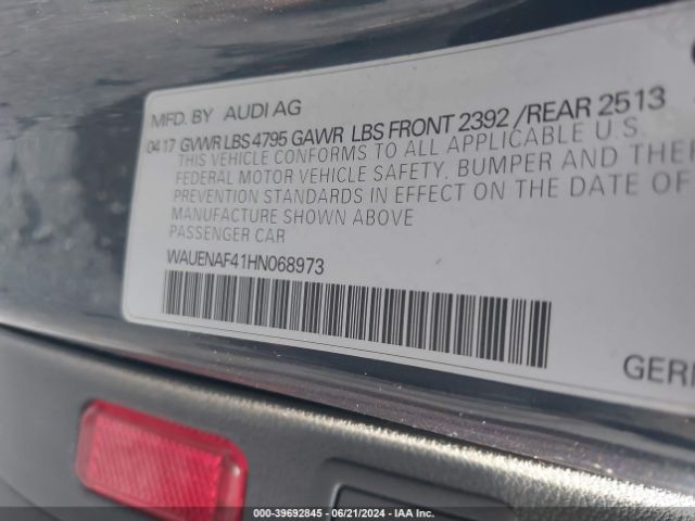 WAUENAF41HN068973 Audi A4 2.0t Premium