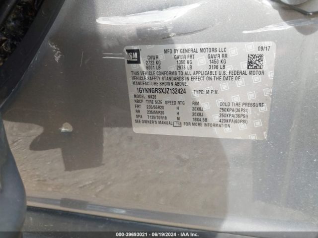 1GYKNGRSXJZ132424 Cadillac Xt5 Platinum