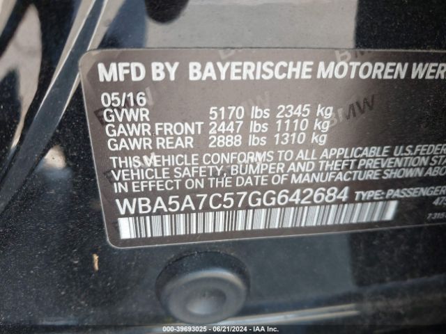 WBA5A7C57GG642684 BMW 528i Xdrive