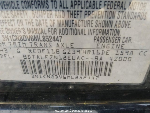Nissan Versa S Xtronic Cvt 2021 3N1CN8DV6ML852447 Image 9