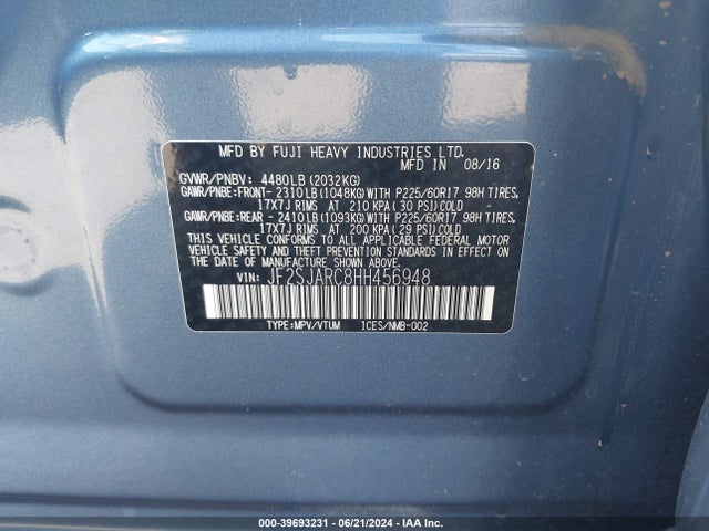 JF2SJARC8HH456948 Subaru Forester 2.5i Limited