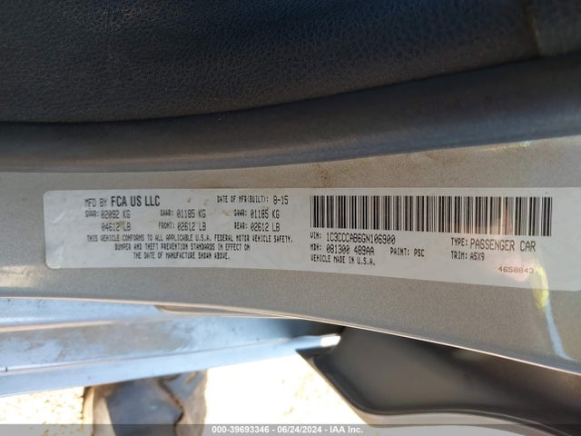 Chrysler 200 Limited 2016 1C3CCCAB6GN106900 Image 9