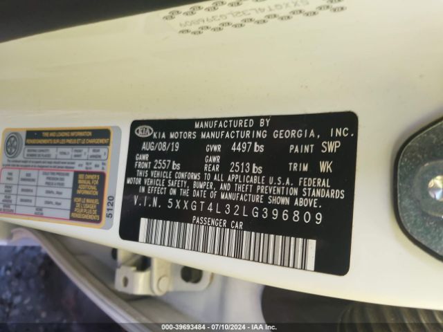 5XXGT4L32LG396809 KIA Optima Lx
